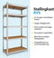 BRASQ Stellingkast - Set van 2 - Metalen Opbergrek - 180x90x40 cm - 5 lagen - 175 KG per plank - max 875 KG (2 stuks)