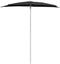 vidaXL - Parasol - half - met - paal - 180x90 - cm - zwart