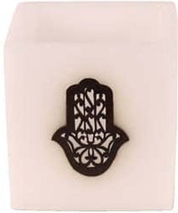 Safaary - Marokkaanse Theelichthouder Wit Ø 12 x 12cm-Hand patroon