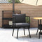 vidaXL - Tuinstoel - met - kussens - poly - rattan - zwart