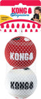 KONG Signature Speelballen L - steviger dan tennisballen - niet schurend materiaal - speelbal voor honden (2 stuks)