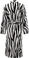 ZoHome Zebra Badjas Lang - Fleece - Maat M - Black/White