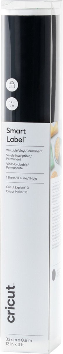 Cricut Beschrijfbaar Smart Vinyl Permanent 33x91cm – Zwart