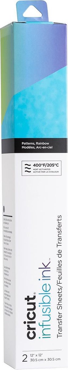 Cricut Infusible Ink Transfervellen met Patroon – Rainbow (2 vellen)