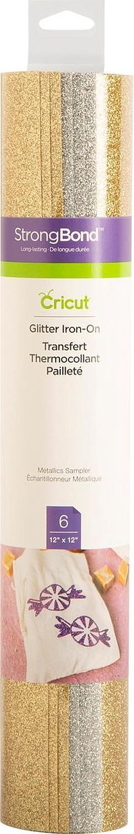 Cricut Iron-On met Glitters 30x30cm – Metallics (6 vellen)