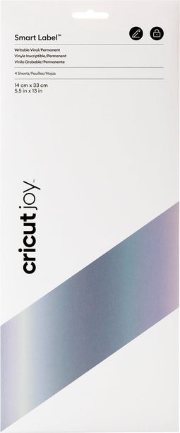 Cricut Joy Beschrijfbaar Smart Vinyl Permanent 14x33cm – Zilver (4 vellen)