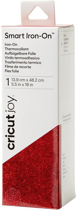 Cricut Joy Smart Iron-On 14x48cm – Rood met glitters
