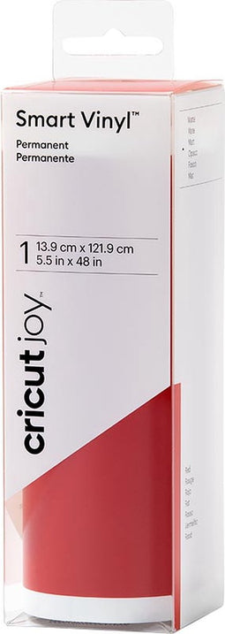 Cricut Joy Smart Vinyl Permanent 14x122cm – Rood, Mat (1 vel)