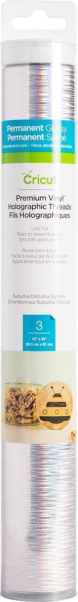 Cricut Premium Vinyl - Holographic Threads sampler Suburbia Disturbia - Permanent