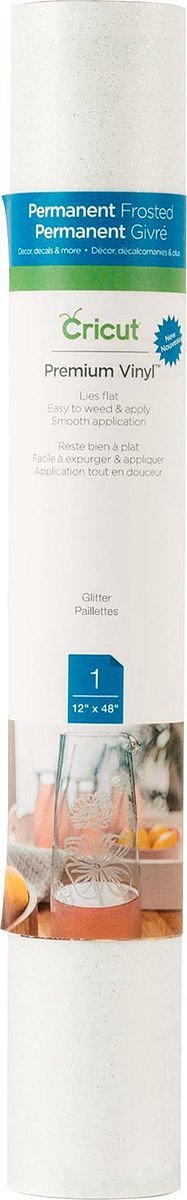 Cricut Premium Vinyl Permanent 30x120cm – Glitters met ijs-effect