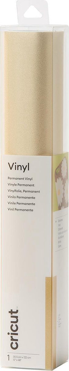 Cricut Premium Vinyl Permanent met Gloed 30x120cm – Goud