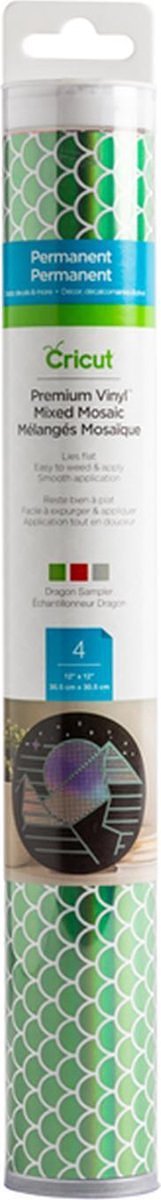 Cricut Premium Vinyl Permanent met Mozaïek 30x30cm – Dragon (4 vellen)