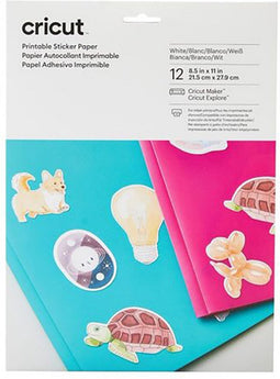 Cricut Printable Sticker Paper 21,5 cm x 28 cm - 12 sheets