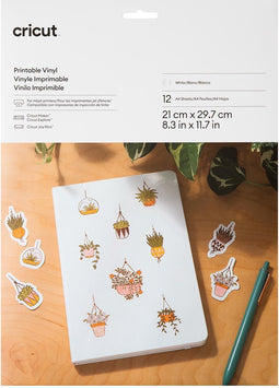 Cricut Printbaar Vinyl - A4 - Wit (12 vellen)