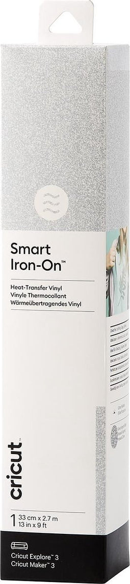 Cricut Smart Iron-On 33x273cm – Zilver met glitters (1 vel)