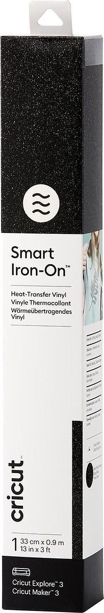 Cricut Smart Iron-On 33x91cm – Zwart met glitters (1 vel)