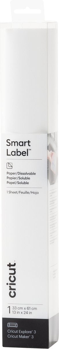 Cricut Smart Labels Oplosbaar 33x61cm – Wit (1 vel)