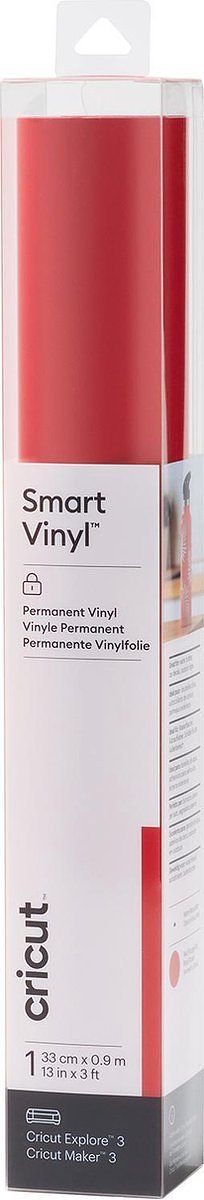 Cricut Smart Vinyl Permanent 33x91cm – Rood (1 vel)