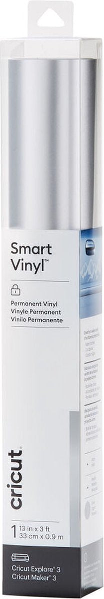 Cricut Smart Vinyl Permanent 33x91cm – Zilver, Mat (1 vel)