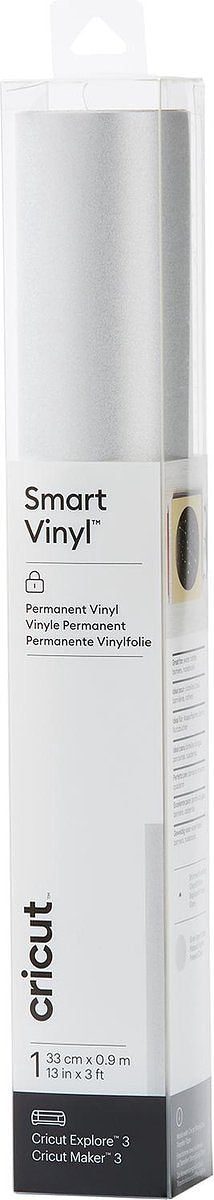 Cricut Smart Vinyl Permanent 33x91cm – Zilver met gloed (1 vel)