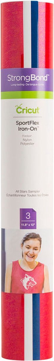 Cricut SportFlex Iron-On 11,20x30cm – All Stars (3 vellen)