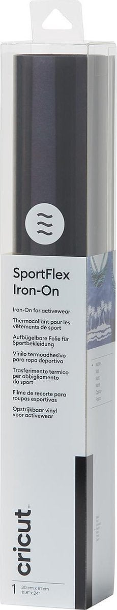 Cricut SportFlex Iron-On 30x60cm – Zwart