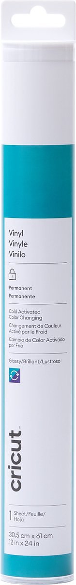 Cricut Vinyl Permanent 30x60cm – Kleurverandering bij kou (paars)