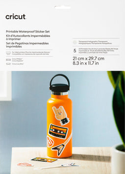 Cricut Waterbestendige Stickerset - A4 - Transparant holografisch (5 vellen)
