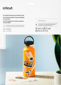 Cricut Waterbestendige Stickerset - A4 - Wit (6 vellen)