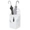 Woltu Paraplubak met 4 Haken en 2 Opbergzones - Anti-Roest Metaal - Wit - 35 x 25 x 60 cm