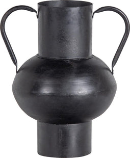 WOOOD Exclusive Vere Vaas - Metaal - Zwart - 28x24x20