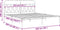 vidaXL - Bedframe - met - hoofdbord - metaal - zwart - 193x203 - cm