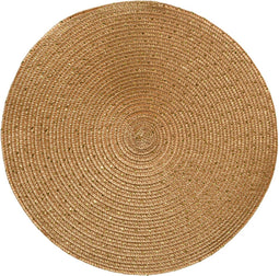Decoris 1x stuks ronde placemats goud 38 cm van kunststof - Tafeldecoratie/kerstversiering - onderleggers