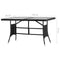 vidaXL - Tuintafel - 140x80x74 - cm - poly - rattan - zwart