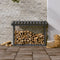 vidaXL - Haardhoutrek - 108x64,5x78 - cm - massief - grenenhout - grijs