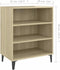 vidaXL - Dressoir - 57x35x70 - cm - bewerkt - hout - sonoma - eikenkleurig