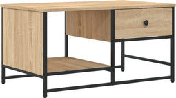 vidaXL - Salontafel - 85,5x51x45 - cm - bewerkt - hout - sonoma - eikenkleurig