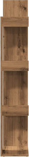 vidaXL - Boekenkast - 86x25,5x140 - cm - bewerkt - hout - artisanaal - eikenkleur