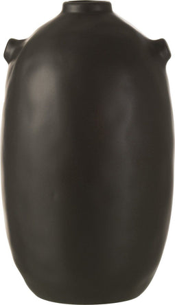 J-Line bloempot Renaissance - keramiek - zwart - 28 cm hoog