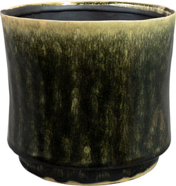 Ter Steege Bloempot Geglazuurd Groen-Multicolour D 19 cm H 17 cm opening 17 cm