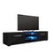 Tenus TV meubel - TV dressoir - LED verlichting - zwart - 140 cm
