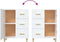 vidaXL - Dressoir - 69,5x34x90 - cm - bewerkt - hout - wit