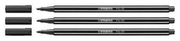 Stabilo - Viltstift pen 68/46 m zwart | 10 stuks