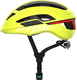 CRNK Angler Alpha Bluetooth Fietshelm - LED verlichting – Lichtgewicht – 360 gram – Magnetische sluiting - Maat L - Kleur Lemon Fizz