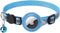 Croci halsband voor kat met tag houder lichtblauw 19-26x1,5 cm