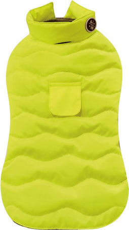 Croci hondenjas padded eco leaves gerecycled geel 35 cm