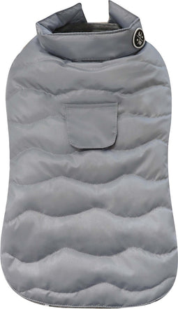 Croci hondenjas padded eco leaves gerecycled grijs 30 cm