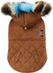 Croci hondenjas shearling gevoerd bruin 35 cm