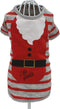 Croci t-shirt hond little santa gestreept grijs / rood (30 CM)
