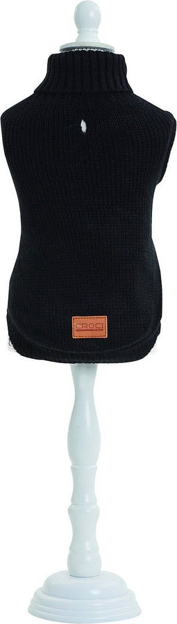 Croci Turtleneck Stockholm Zwart - Hondenkleding - 40 cm